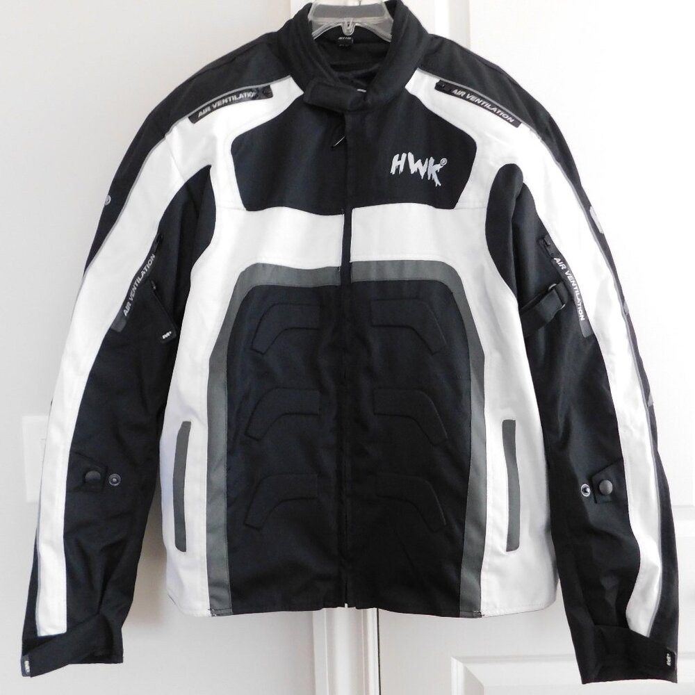 HWK Spyder Motorcycle Jacket for Men with Weather Resistant Cordura Textile Fabr